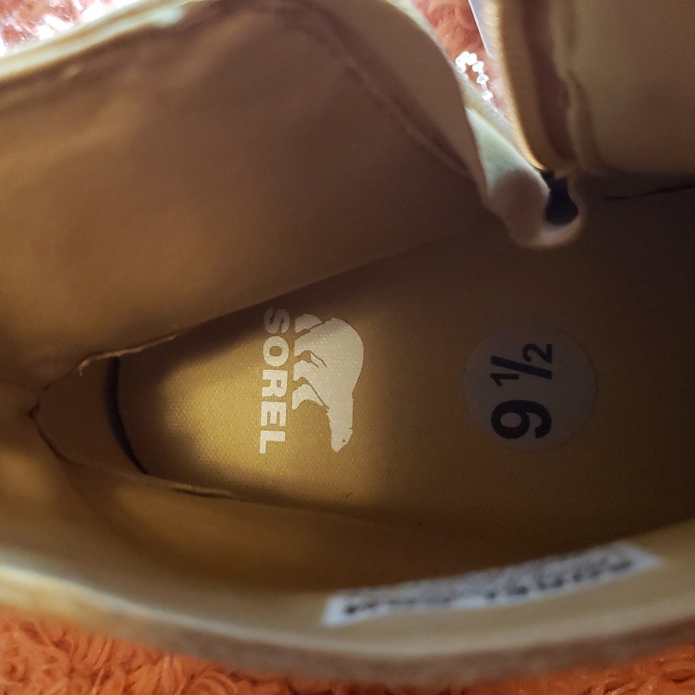 SOREL NEW Women Kinetic  Breakthru Acadia Waterproof Boot Tawny Buff Ceramic - Picture 11 of 13